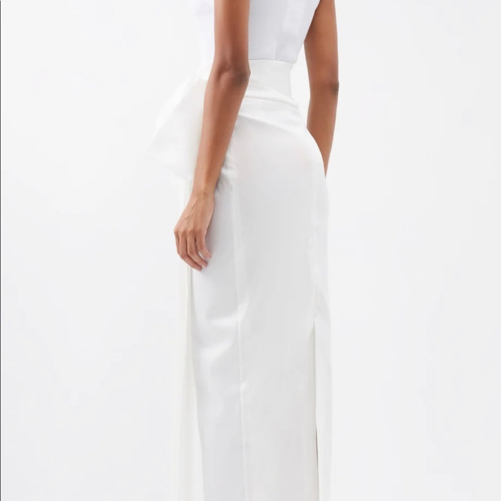 SOLD OUT NWT FR42 (US Sz 10) Bernadette Bernard Bow Taffeta Pencil Skirt
